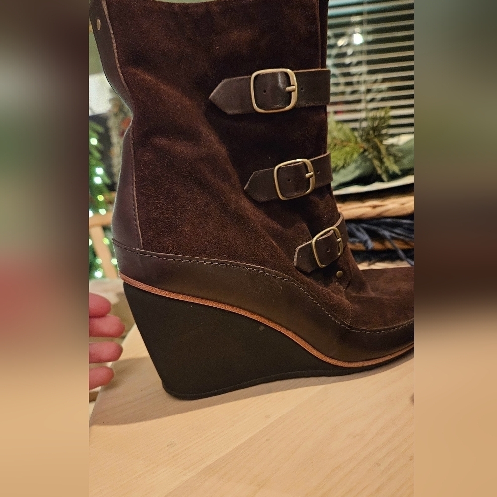 CAMPER Women's Julia Wedges Heels Brown Leather.. Size 7.5 - Picture 8 of 16